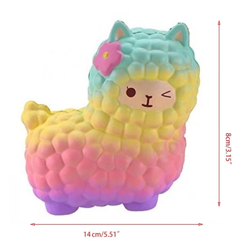 

Hand Squeeze Sponge Ball Fidget Vent Ball Toy Miniature Novelty Toy Toddler Gift Stress Relief Toy Rainbow Alpaca Ball
