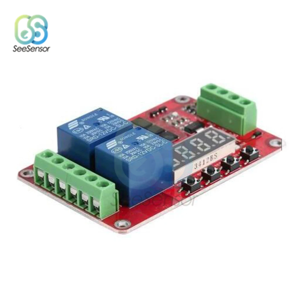 DC 5V 12V 24V светодиодный 2 канальный Многофункциональный релейный модуль Таймер