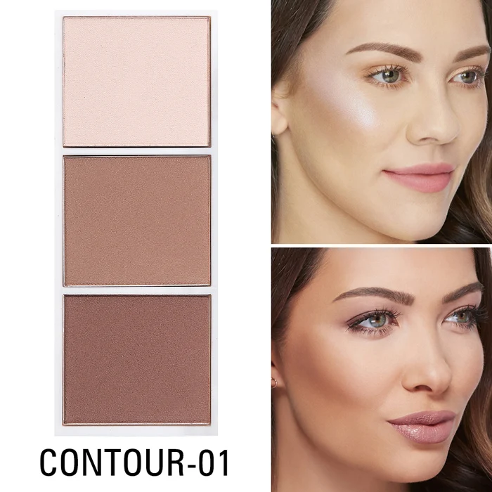 01 Contour Palette SACE LADY 4 цвета хайлайтер палитра контур лица для макияжа пудра бронзер Макияж Румяна профессиональные Румяна Палитра Косметика - Цвет: 01 Contour Palette