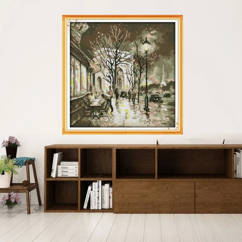 Набор для вышивки крестиком город по ночам | Дом и сад