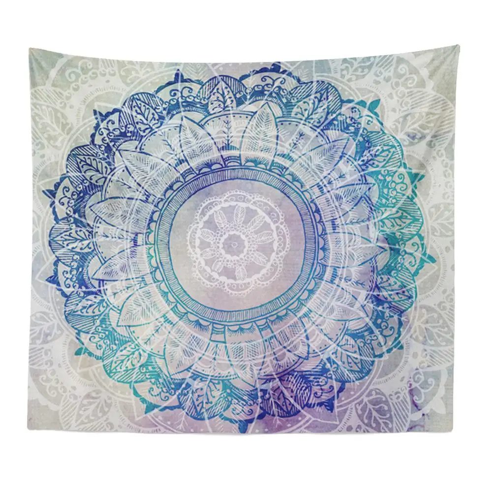Мандала Лотос гобелен настенный цветочный декор в стиле бохо фон для спальни