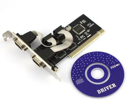 9-контактный последовательный адаптер PCI на 2 порта s COM серия RS232 для карты Win 7 VISTA XP