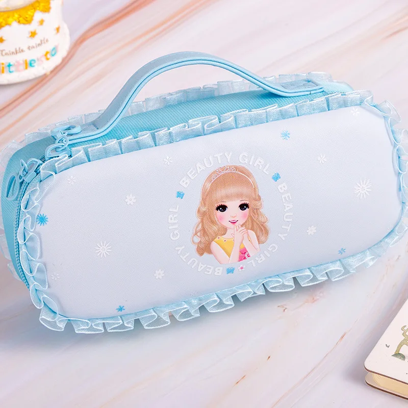 Kawaii карандаш Принцесса чехол сумка милый кружевной пенал для девочек большой