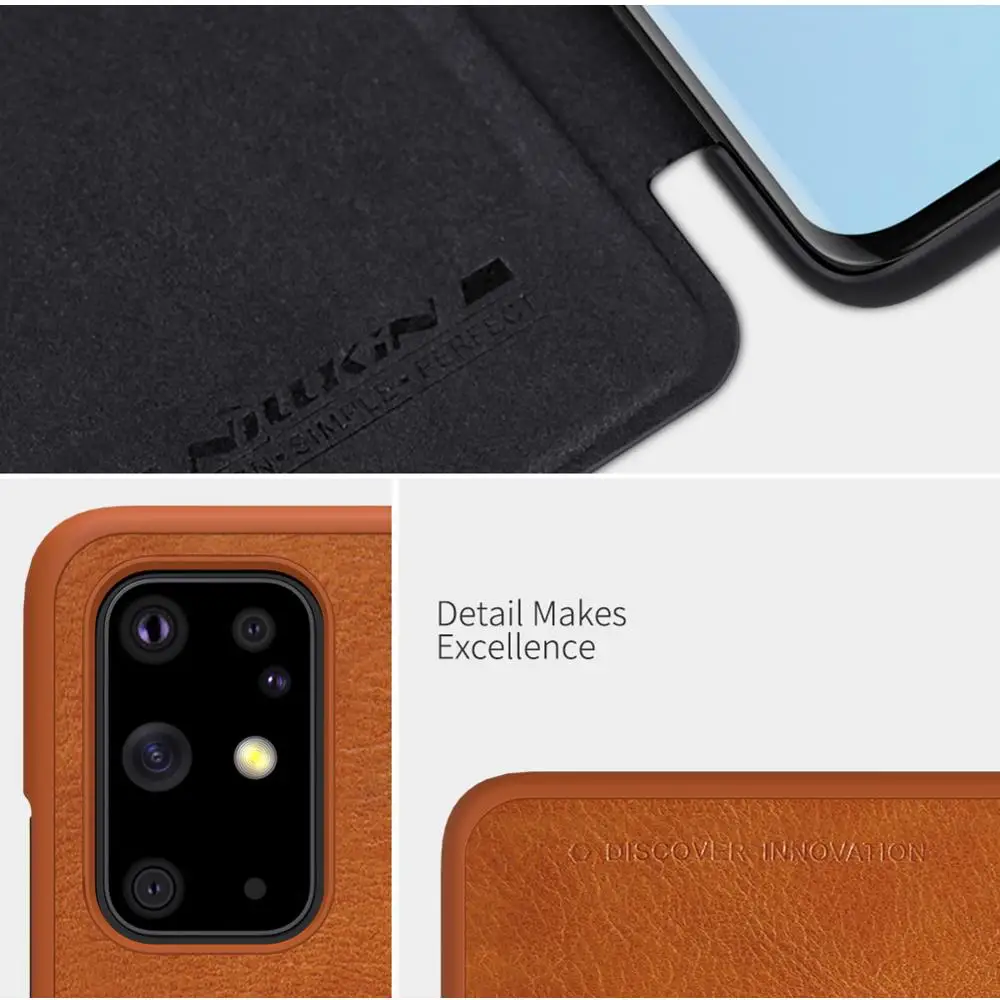 Флип-чехол Nillkin из натуральной кожи для Samsung Galaxy Note 20 Ultra S21 Plus 5G S20 FE A72 A52 A42 A32 A22 A51 A71