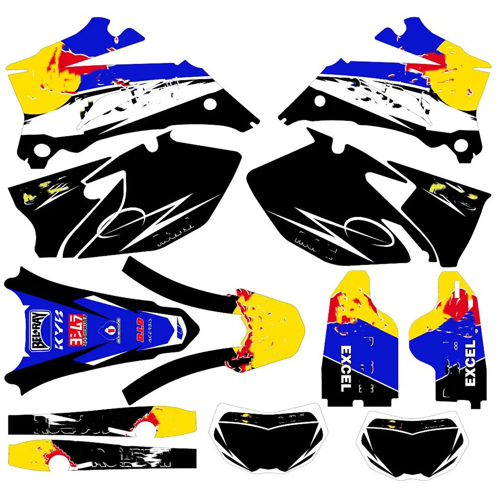 Графические наклейки для мотоцикла 3M Yamaha WRF250 WR250F 2007-2012 2013 WRF450 WR450F 2007 2008 2009 2010 2011 |