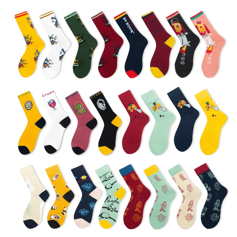 LOUGONGZI/Брендовые женские носки забавные удобные Чулочные изделия зимние милые