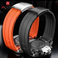 22mm rubber strap diving waterproof silicone watchband men replacement bracelet watch band for mido tissot seastar t120 407