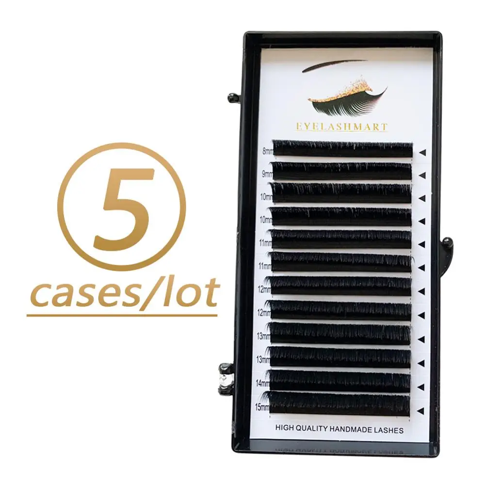 5 чехлов в партии наращивание ресниц индивидуальное искусственные норковые
