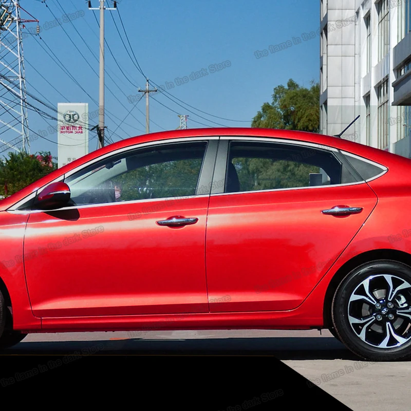 Автомобильная оконная облицовка из нержавеющей стали lsrtw2017 304 для hyundai solaris 2017 2018