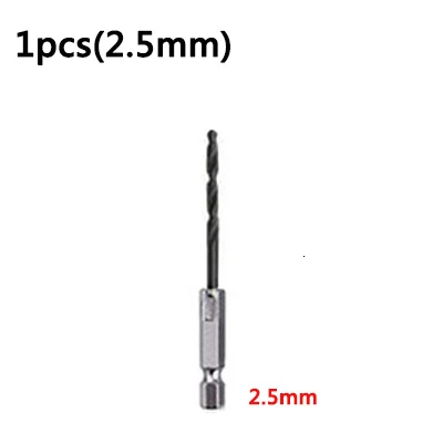2.5mm Набор сверл 6,35 мм 1/4 дюйма с шестигранным хвостовиком, многофункциональные инструменты, Электрическая отвертка, сверло, ветровое долото, сверло по дереву, 13 шт - Color: 2.5mm