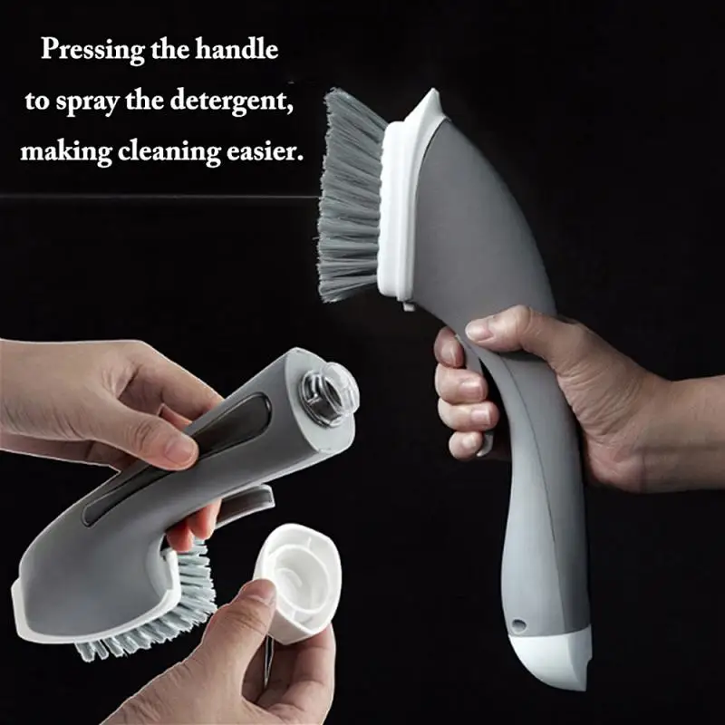 

Multi-function Adding Liquid Cleaning Brush Descaling Pan Pot Cleaner Strong Creative Practical Household Kitchen Accessories