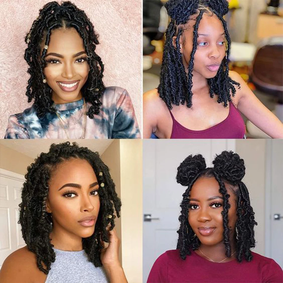 Новые стили вязаные волосы состаренные бабочки локоны плетеные для черных