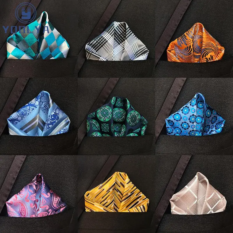 Модный Мужской Шелковый Атласный Карманный квадратный клетчатый цветочный