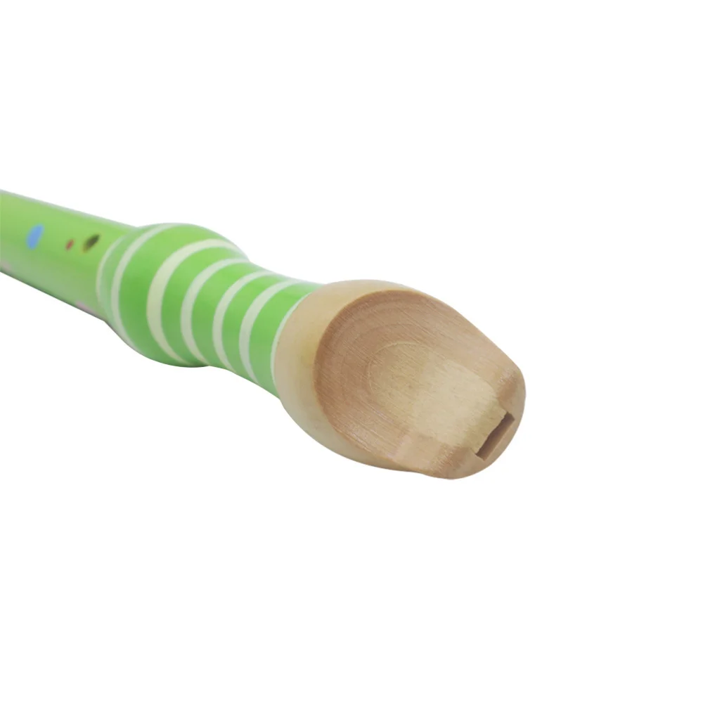 

8 Hole Wood Soprano Descant Recorder Flute Music Playing Wind Instruments (Color random)