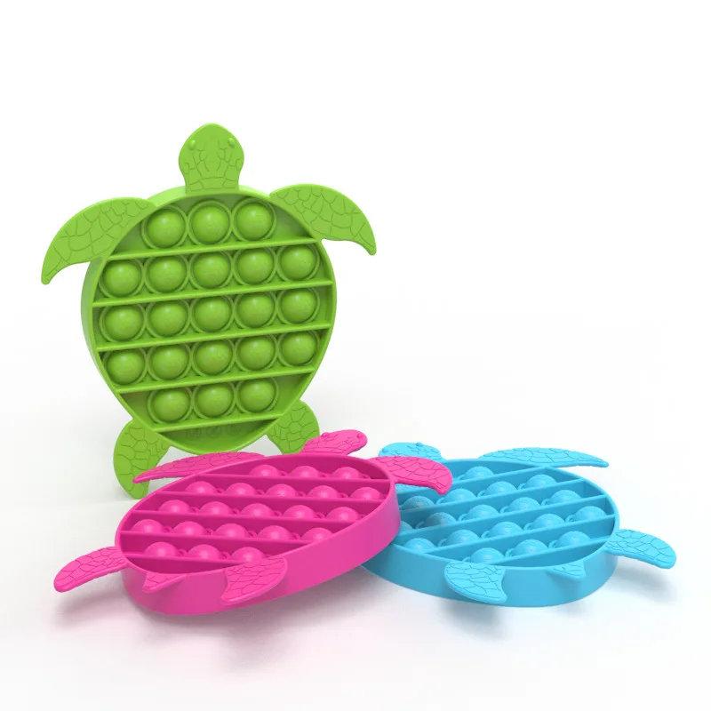 POPsIt-juguetes inquietos para ni&ntilde;os, puzle antiroedores de escritorio, tortuga bonita de descompresi&oacute;n, juguetes contra el estr&eacute;s-3