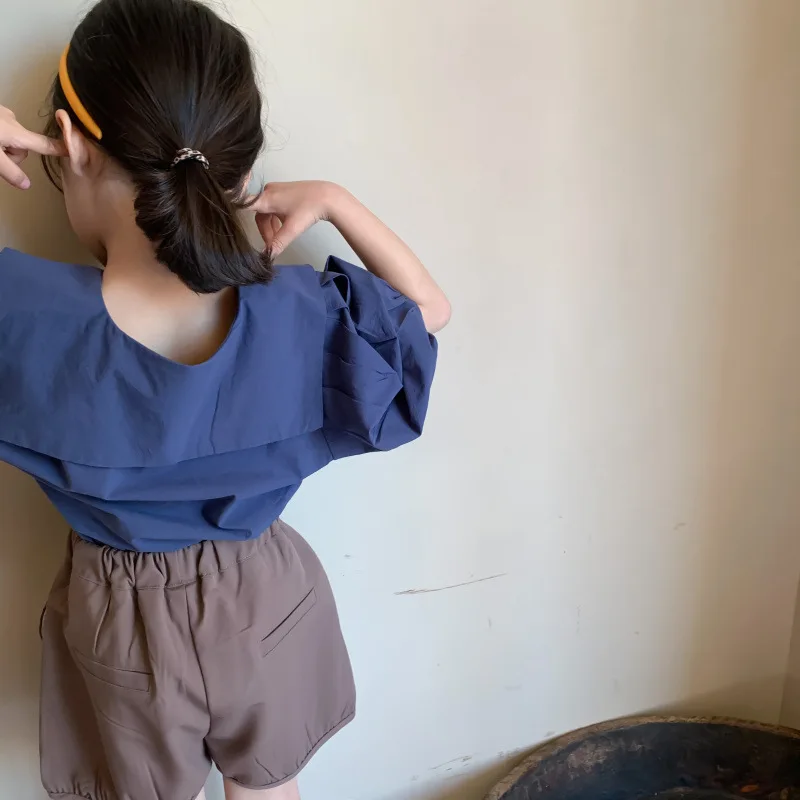 

MILANCEL 2021 Summer New Girls Pants Korean Solid High Waist Chiffon Lantern Shorts