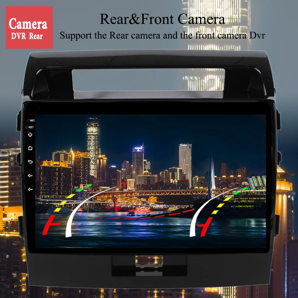 2din Android 10 0 Восьмиядерный GPS плеер для Land Cruiser LC200 2008 2015 Wifi радио с Bluetooth и SWC 4G/3G (без