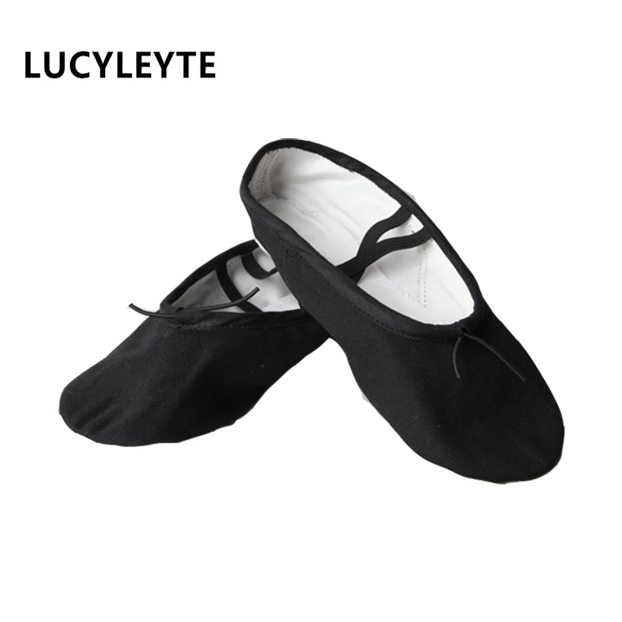 Женские кожаные танцевальные туфли LUCYLEYTE дышащие парусиновые для гимнастики и