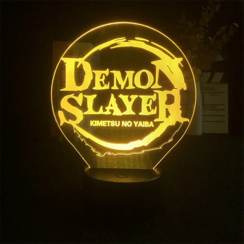

Demon Slayer Japanese Anime Manga 3D Night Light Alarm Clock Base Colorful Delivery Hot Selling Projector Table Indoor Children