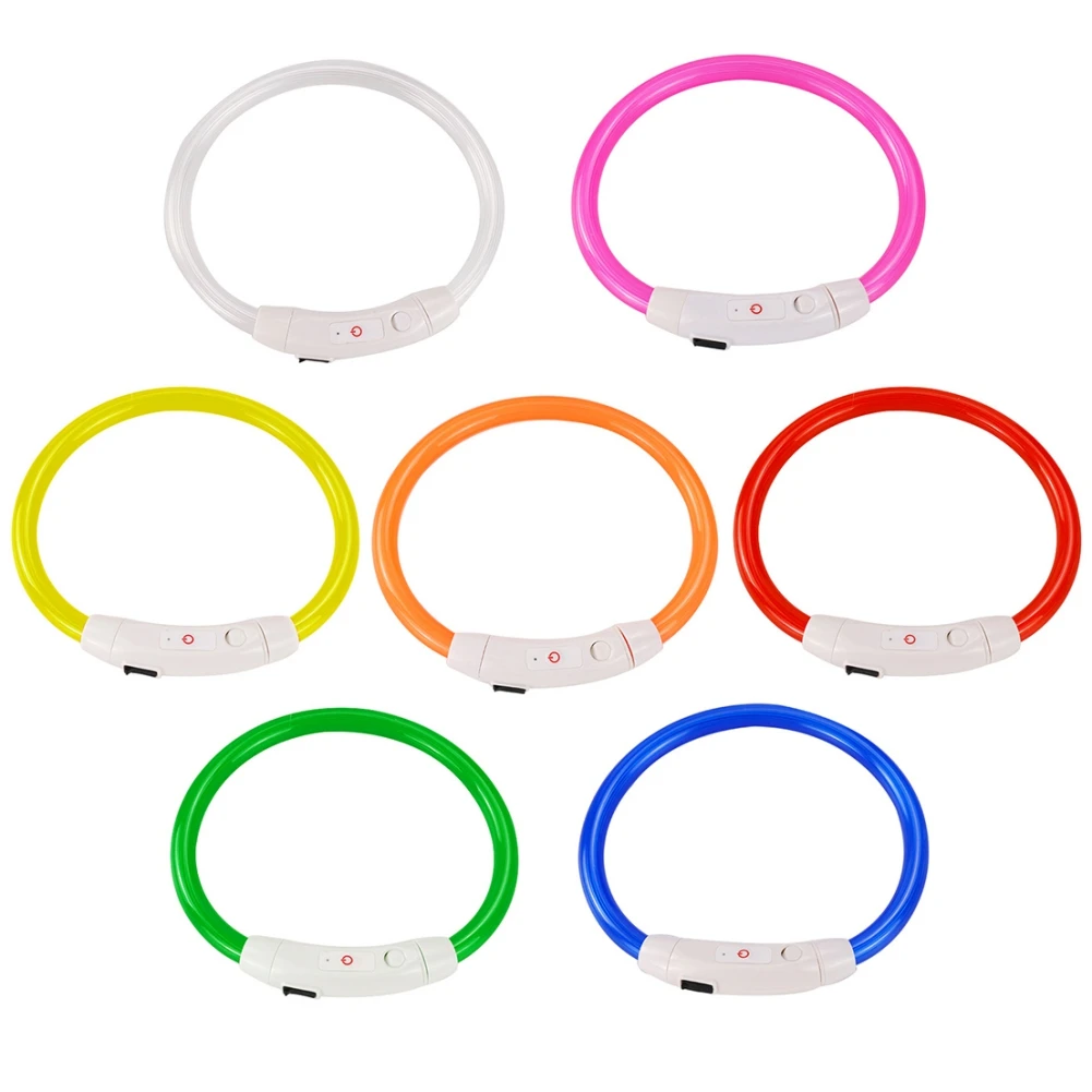 

Светодиодный ошейник для домашних питомцев, ночной светящийся мигающий ошейник с USB-зарядкой, светодиодный ошейник для домашних животных, н...