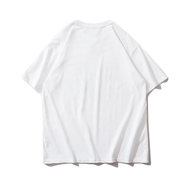 

Cotton T-shirt Summer Cartoon Letter Print Short Sleeve O-Neck Loose T-shirt For Male Harajuku Casual Hip Hop Oversized T-shirts
