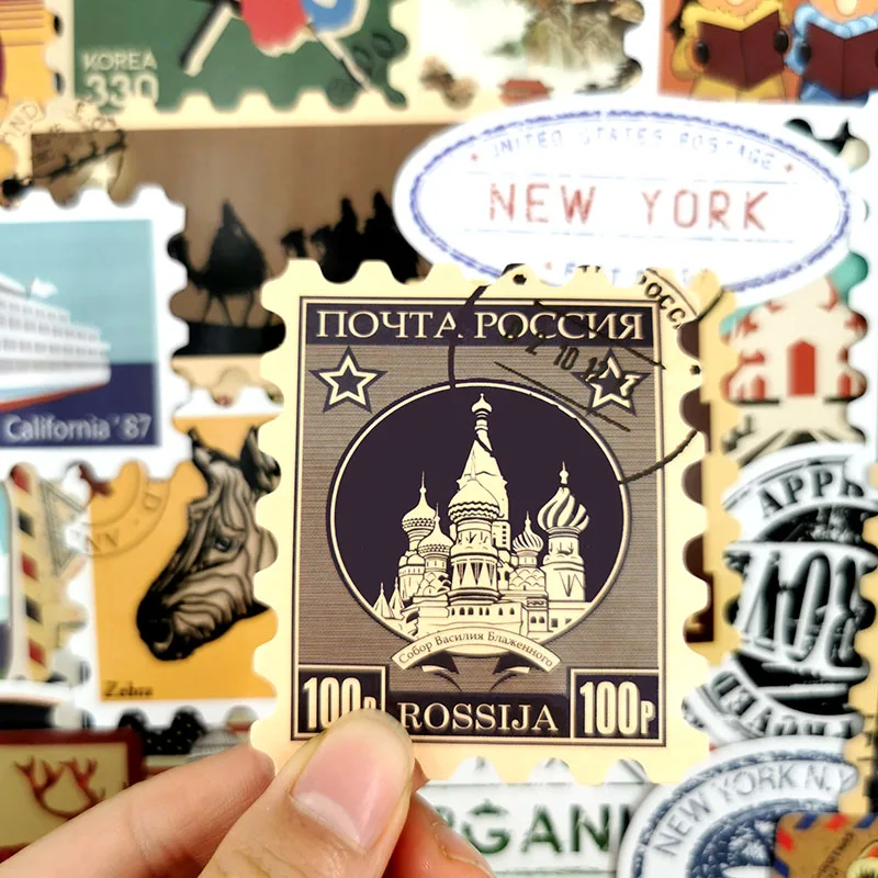 

10/30/50Pcs/set Cartoon Travel Stamp Waterproof Stickers For DIY Guitar Scrapbook Skateboard Snowboard Laptop Luggage