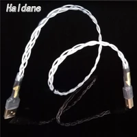 haldane hifi single crystal silver usb cable dac a b interconnect digital gold connection usb 2 0 type a to b male audio cable