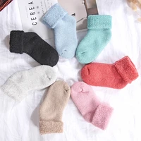 boys girls thermal floor socks real woolen thick baby kids socks winter soft warm socks for children 0 7 years