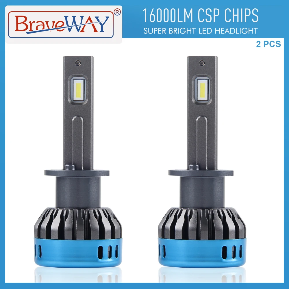 BraveWay H7 светодиодный ные лампы для автомобильных фар автомобильные H1 H4 H11 9005 HB3 9006