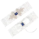 Винтажные кружевные свадебные подвязки Стразы с бантом сексуальные белые Подвязки для женщинСвадебные Подвязки для ног