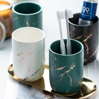 marbled pattern ceramic gargle cup couple bathroom tumblers home hotel bath washing accessory mouthwash mug toothbrushing cups