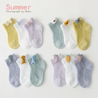 5 pairslot childrens socks soft cotton breathable girls socks three dimensional cartoon printing socks infants and toddlers