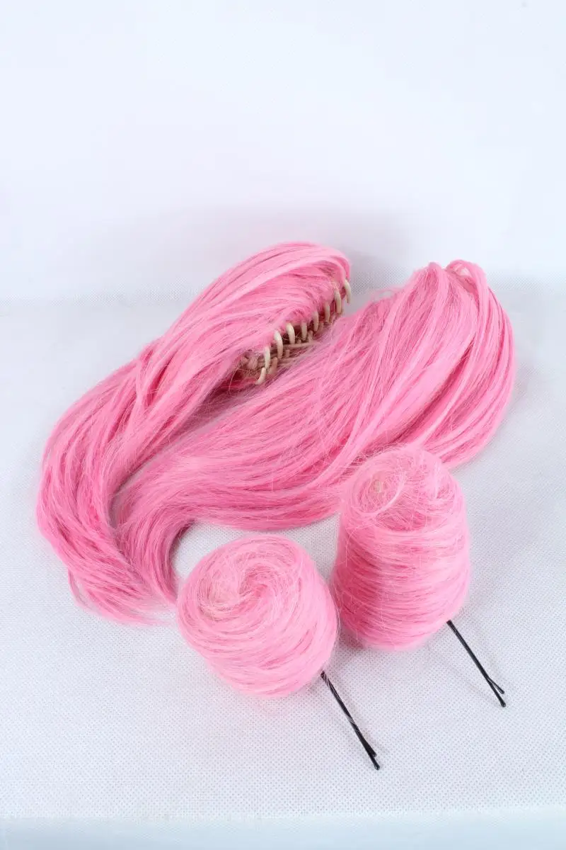 1 шт. аниме Сейлор Мун розовый хвосты Chibiusa парик синтетические волосы косплей