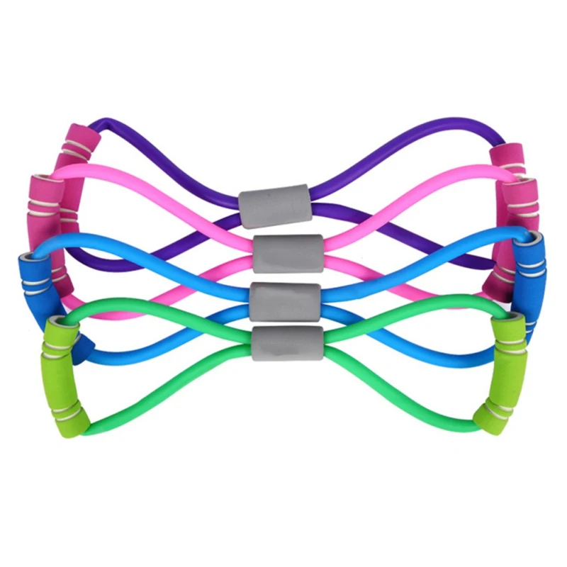 

8 Shaped Chest Developer Expander Rubber Latex Elastic Bands Stretch Yoga Resistance Bands Training Fitness Exercise Equipment
