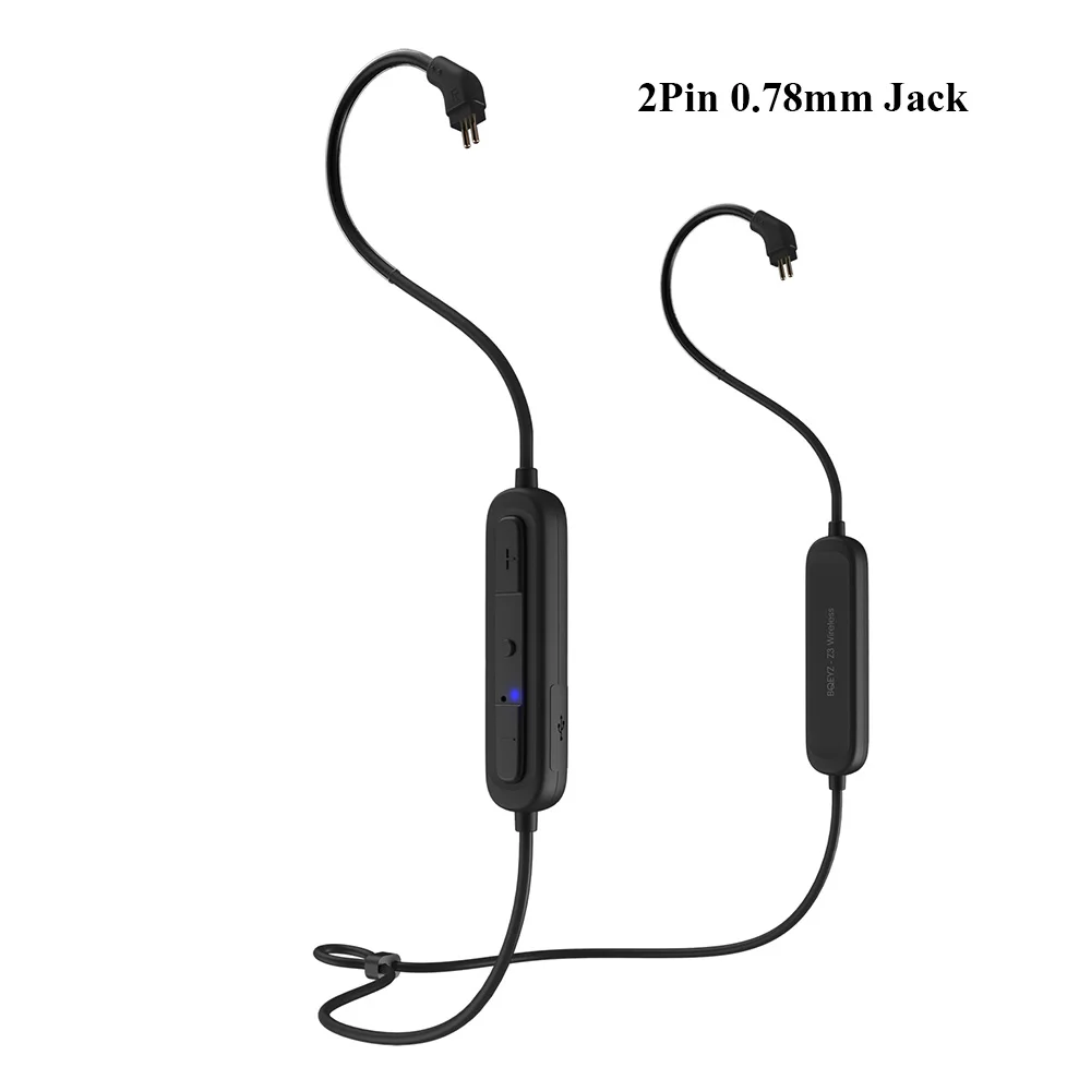 Коричневый BQEYZ 2Pin 0,78 мм MMCX Bluetooth 5,0 Сменный кабель для наушников AptX-HD беспроводной HiFi наушники съемный кабель - Цвет: Коричневый
