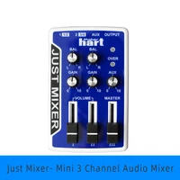 just mixer maker hart mini 3 channel portable battery powered audio mixer