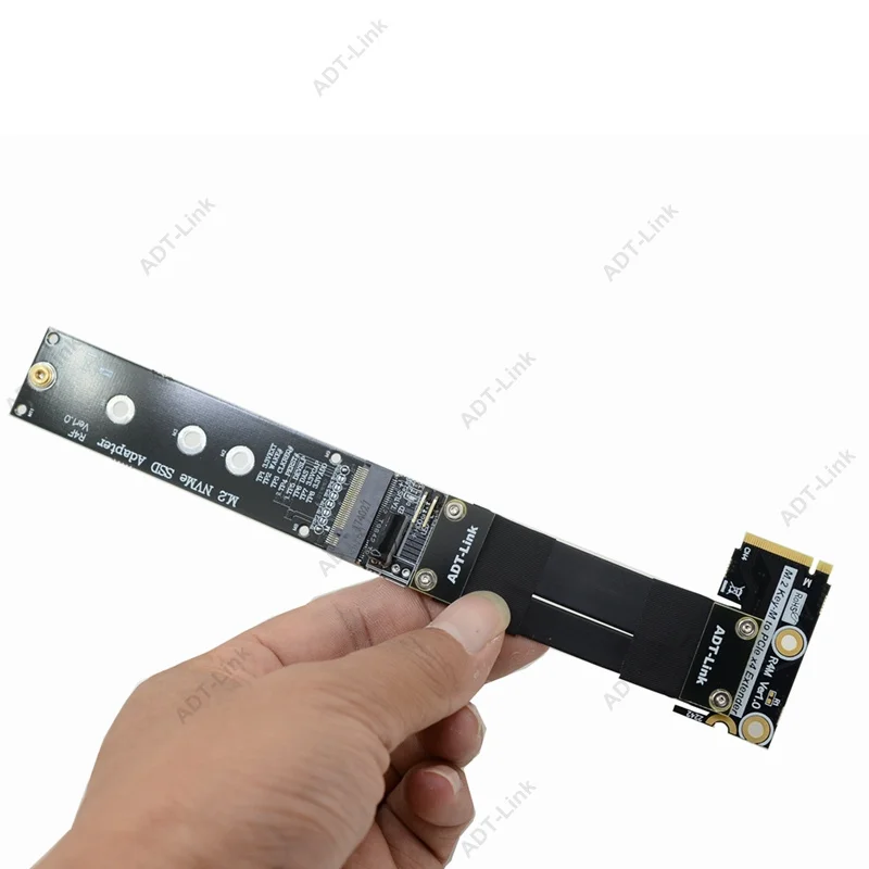 Удлинитель для SSD кабеля ADT Link M.2 NVMe PCIe3.0 x4 full speed M Key STX|Компьютерные кабели и