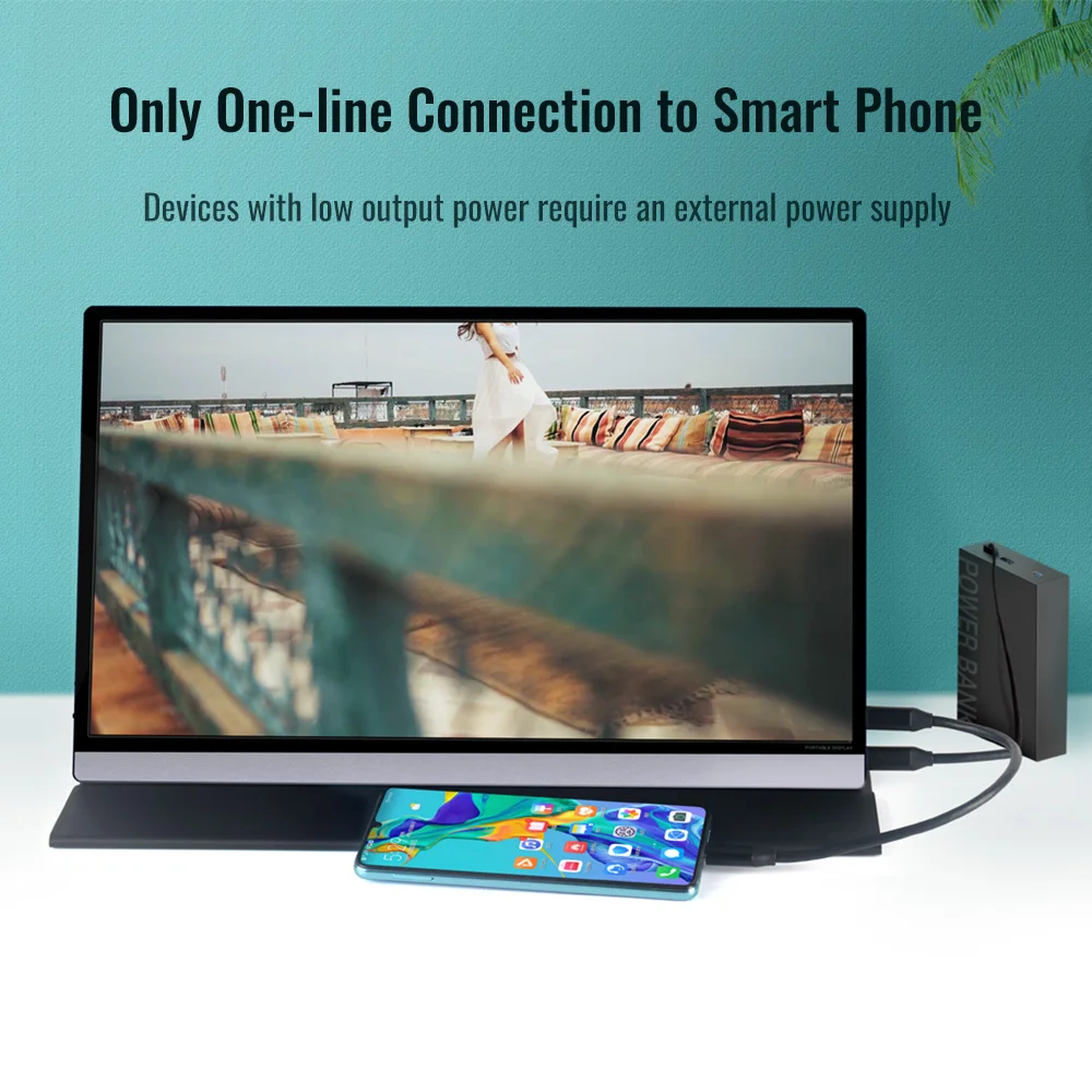 Bestellen Tragbare 15,6 Zoll Bildschirm 1080P HDR 4K LCD Für Raspberry Pi/Jetson Nano/smart Telefon/PC Laptop/ Ps4 Schalter/Xbox /gaming Monitor