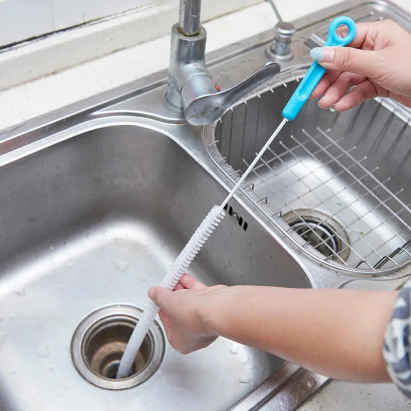 Stainless Steel Kitchen Cleaning Tools Sewer Brush Home Bendable Sink Tub Bathroom Dredge Pipe Accessories | Дом и сад