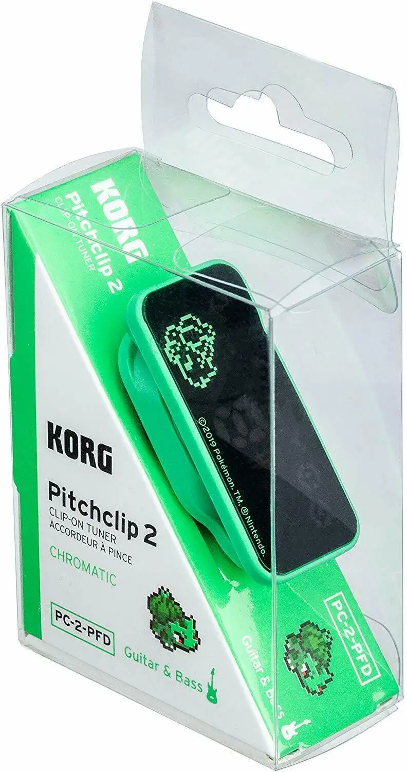 KORG PITCHCLIP PC-1 PC-2 PC1 PC2 ультра портативный низкопрофильный клип-на гитарный тюнер хроматический тюнер-ультра портативный-легко складывается