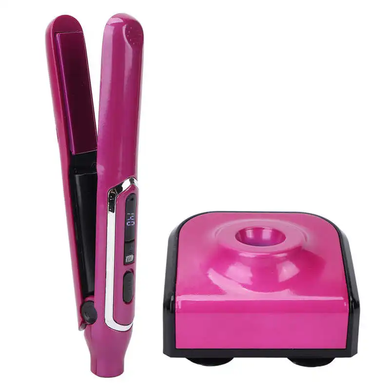

Cordless Flat Iron Fit Hair Seamlessly Rechargeable Flat Iron with US‑Plug for Hair Styling for Women