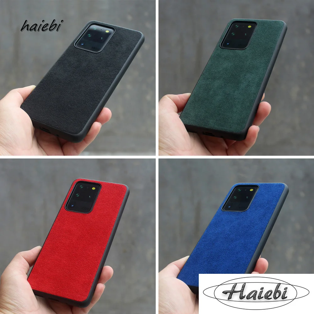 Изысканный итальянский чехол Alcantara Noble для Samsung Galaxy S20 Ultra S10 9 8 20+ Note20 10 Plus 5G роскошный искусственная кожа телефонных чехлов.