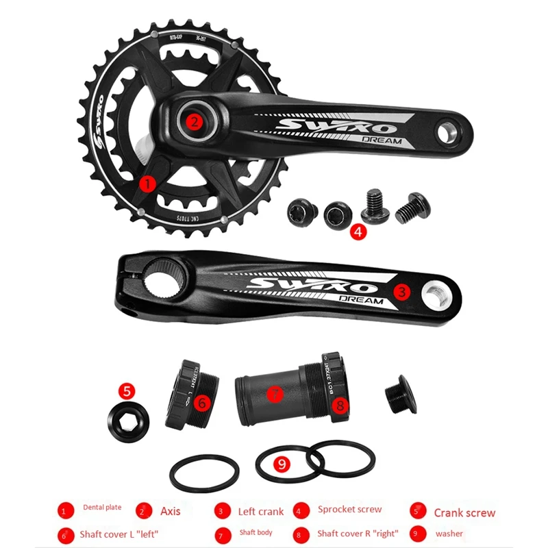 

SWTXO 8/16 9/18 10/20 11/22 12/24 Speed Bicycle Accessories Suitable for Mountain Bike