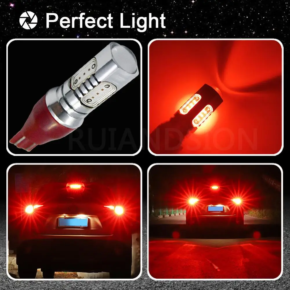 

2 pcs COB+C'ree chip T15 w16w car Turn Reverse signal light LED bulb auto brake lamp 12V 400lm red white yellow