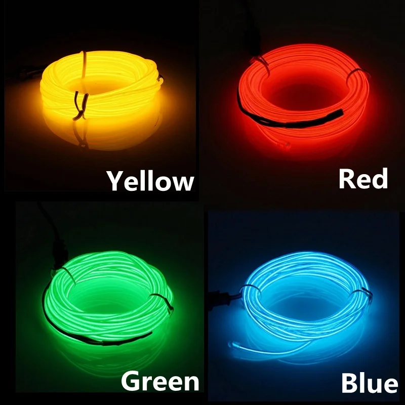 

3M Neon Light Dance Party Decor Light Neon LED tape lamp Flexible EL Wire Rope Tube Waterproof led room lights LED Strip Light