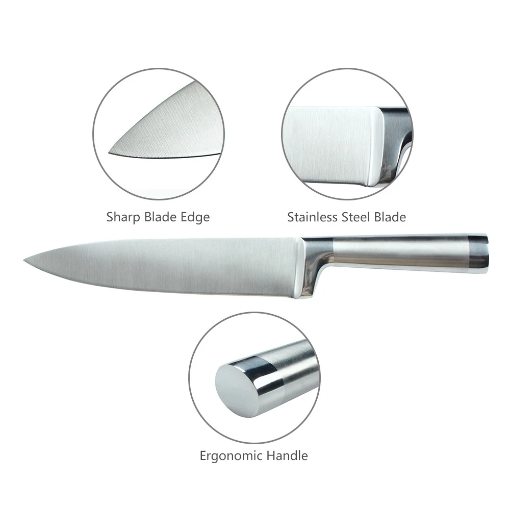 

Stainless Steel 8 Inch Chef Knife Japanese Sharp Blade Chef's Knife Meat Vegetable Slicing Cutting Kitchen Chopping Knife
