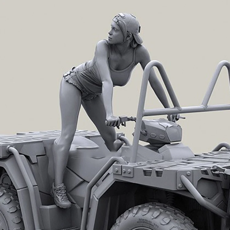 Набор фигурок из смолы масштаб 1/35 вездеход (только девочка)|Наборы для сборки