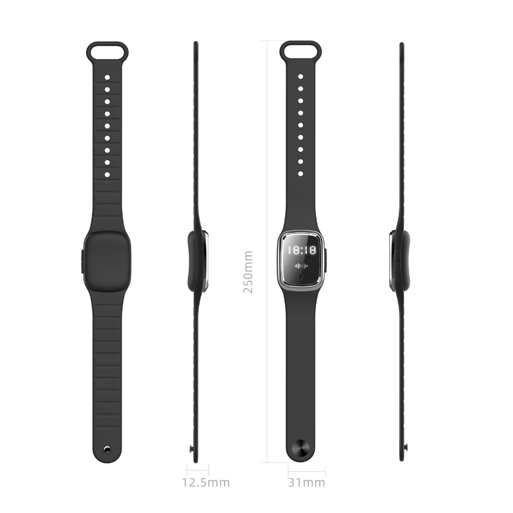 Ультразвуковой репеллент от комаров водонепроницаемый браслет насекомых с