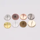 Основа для серег-гвоздиков сделай сам из нержавеющей стали с кабошоном, 5020 шт.