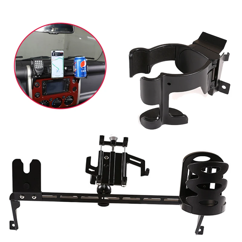 

For Toyota FJ Cruiser 2007-21 Center console Multi-function bracket Phone Dialogue Cup holder Holder navigation Car Accessories